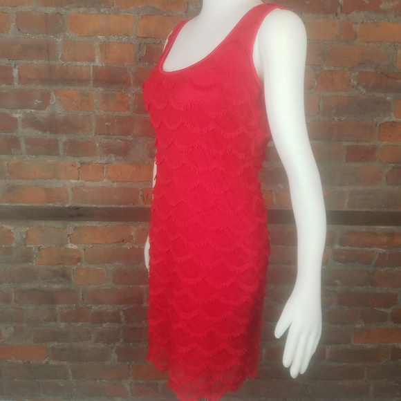 SOLD Guess Women's Dress Sleeveless Red - Picture 4 of 7